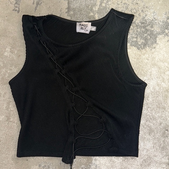 Princess Polly Black going out top size 8 - Picture 1 of 5